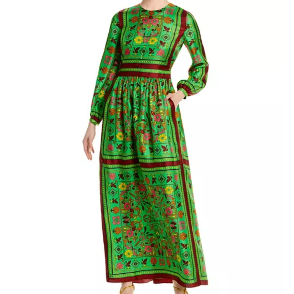 Tory Burch Floral Green Dress